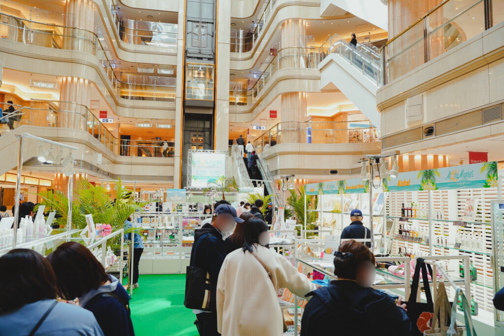 アロハマーケット東京　物販エリアの様子