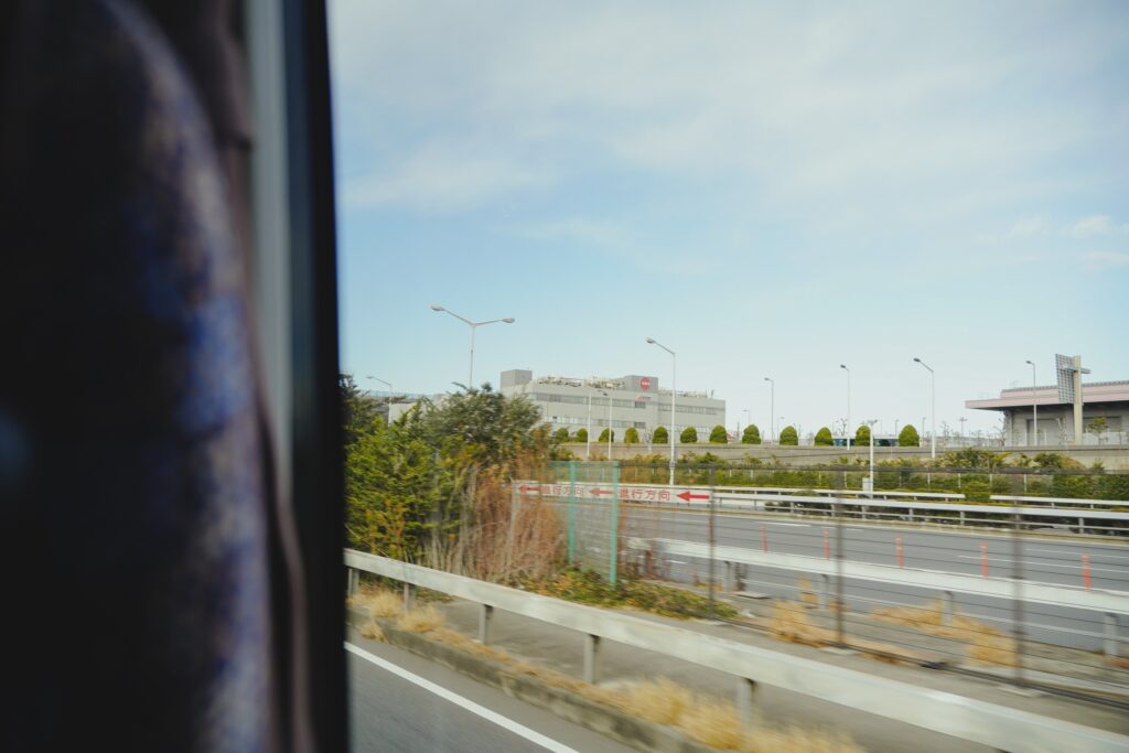 羽田・有明無料シャトルバス　バスの乗車風景