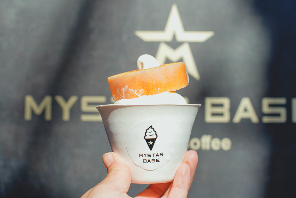 MYSTAR BASE 実食 ソフトクリーム1