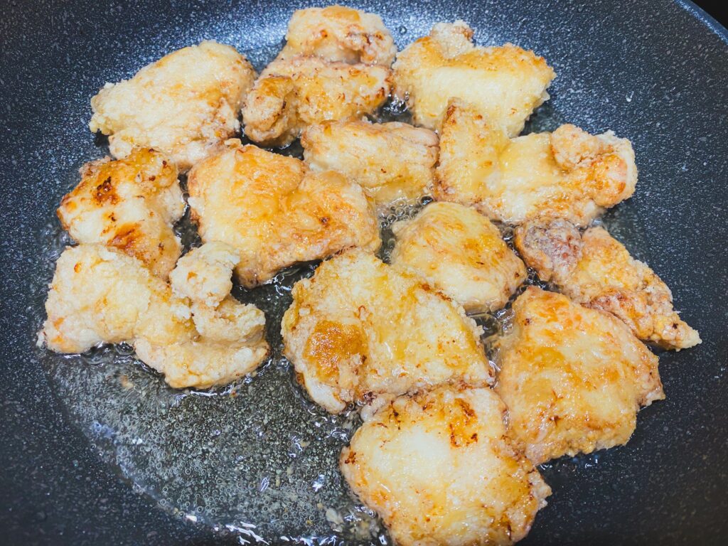 唐揚げ　揚げ焼き