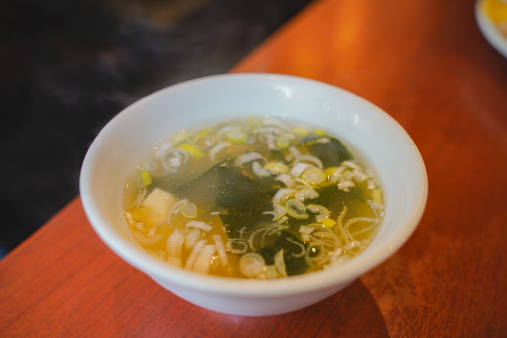 龍鳳　付け合わせのスープ