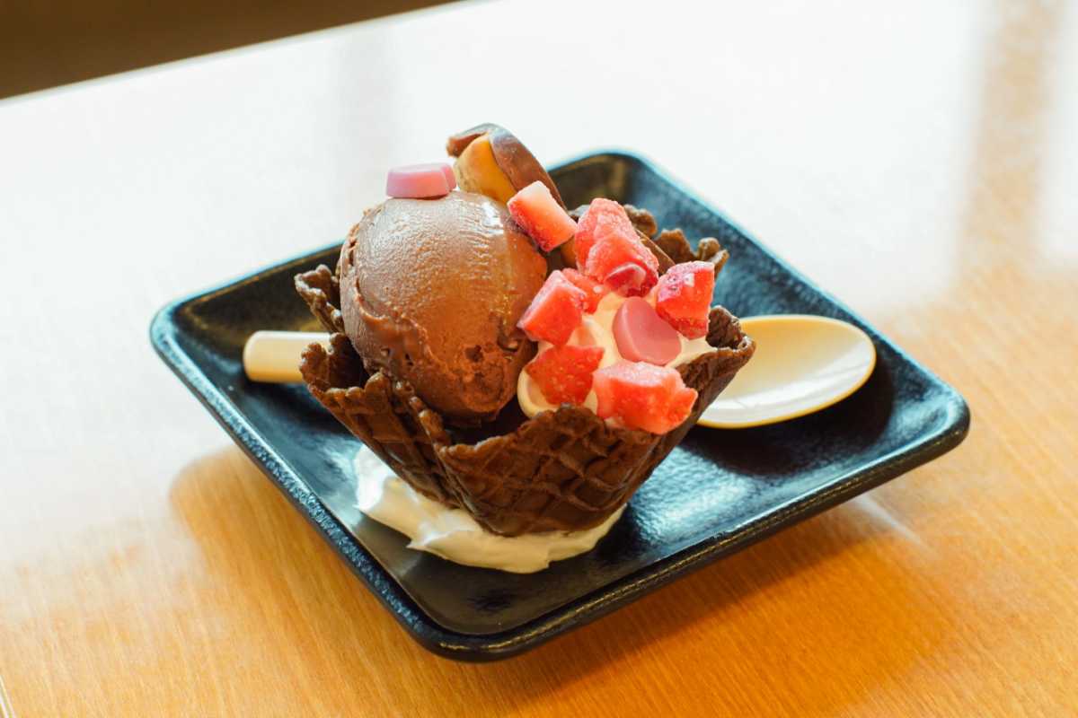 スシロー×サク山チョコ次郎　チョコジローのワッフルボウル　後ろ