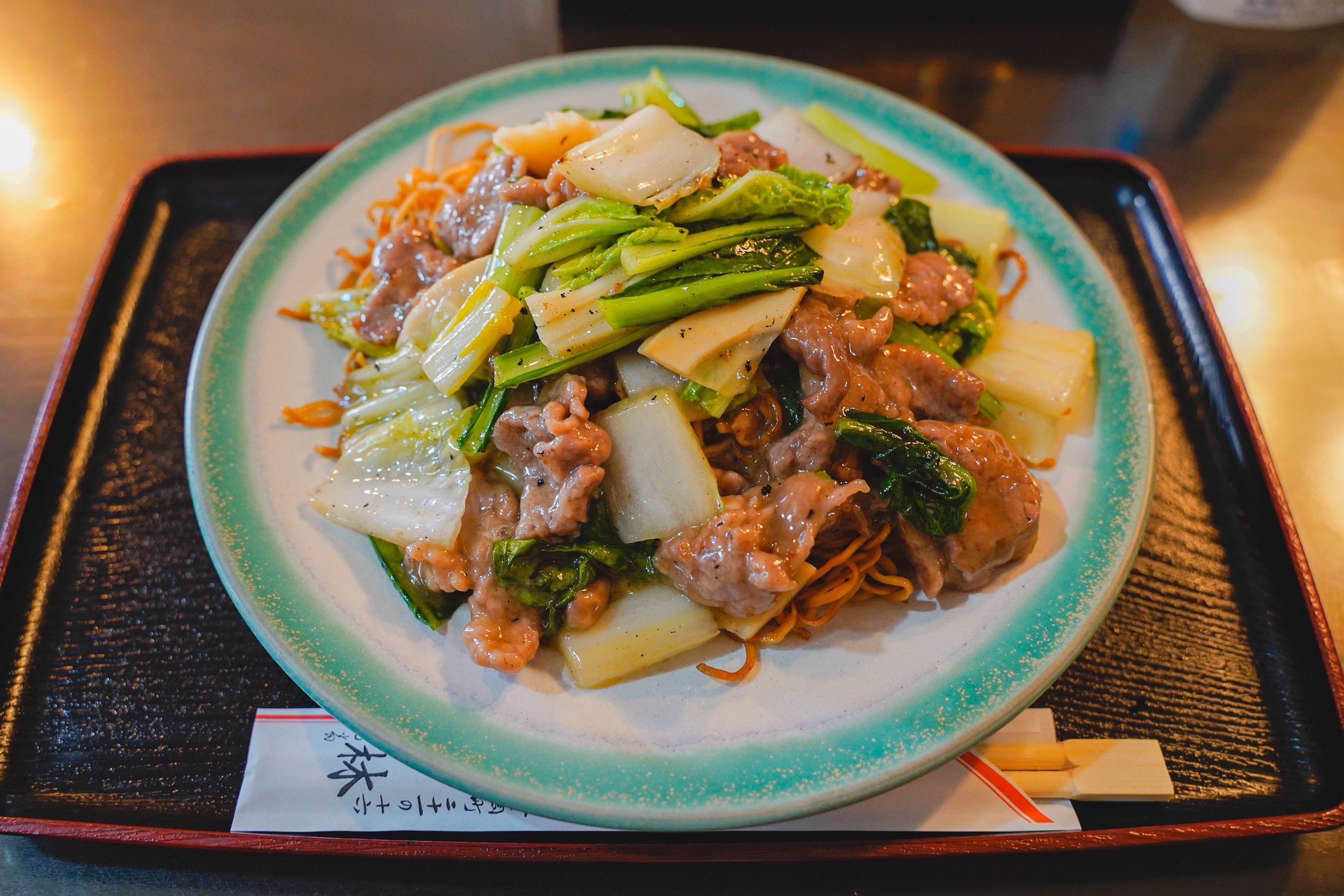 桃林　牛肉焼きソバ